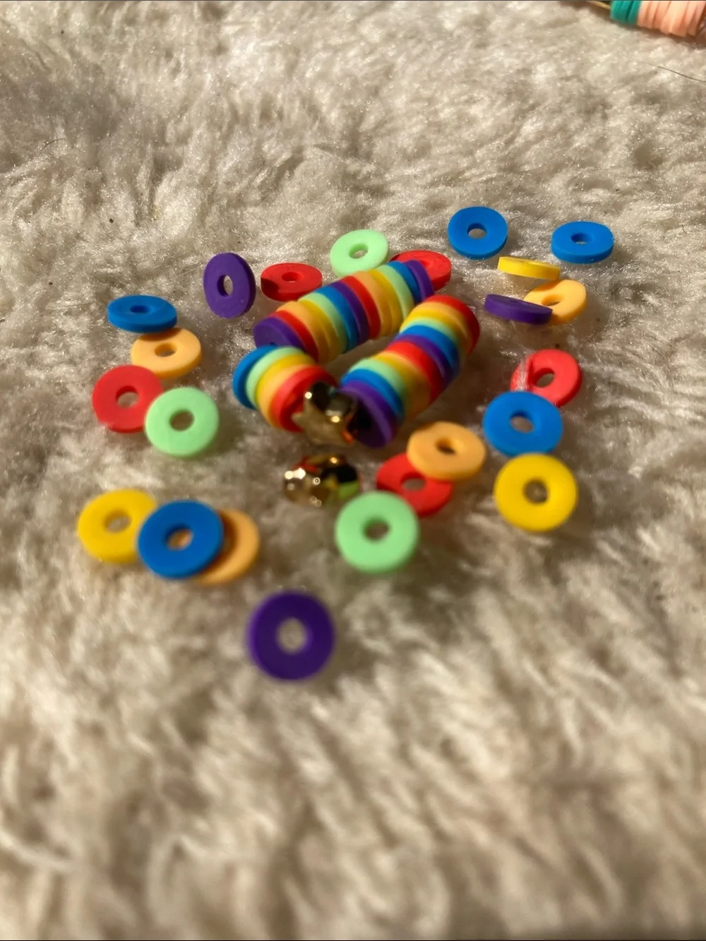 Rainbow kids ring  with Gold Accents